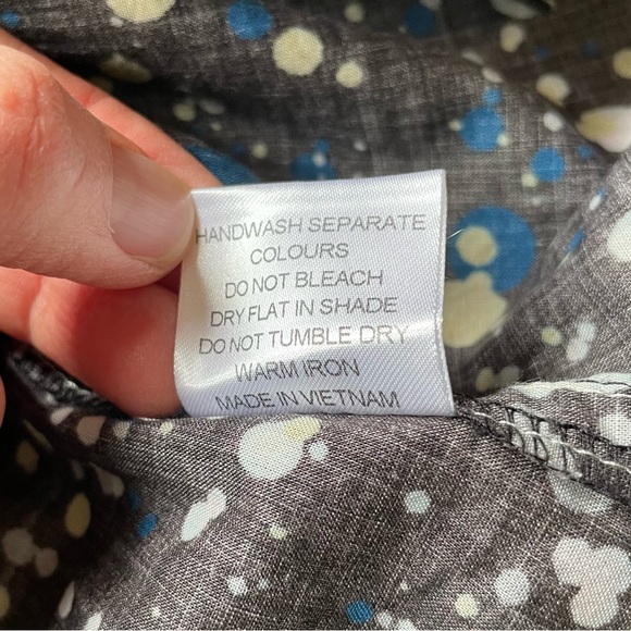 W’menswear black button front dress with multicoloured paint splatter design - Picture 15 of 16